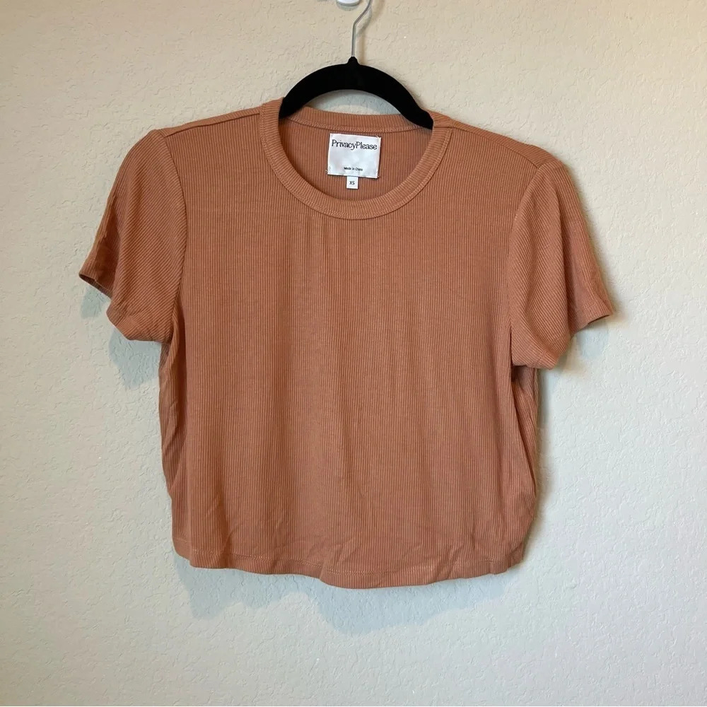 Privacy Please Ribbed Crop Top